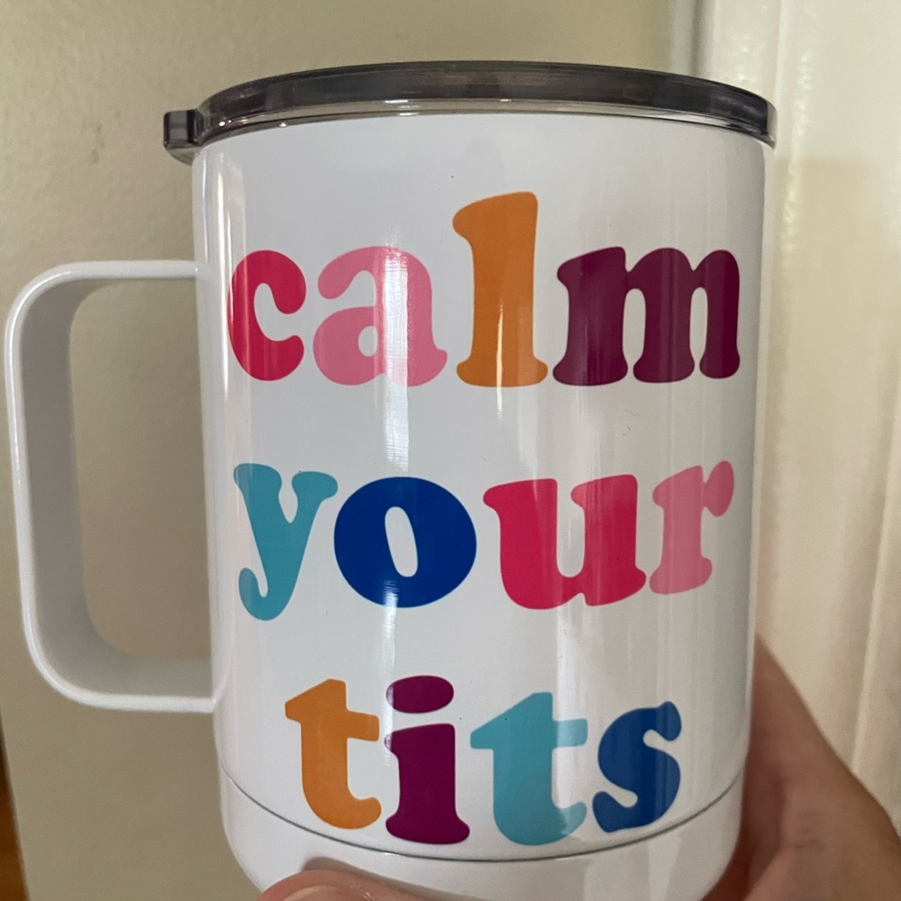 Colorful Insulated Mug with Fun Text